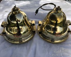 electric headlights brass 1910's SEV very good condition phares ancien laiton electriques ancêtre tacot