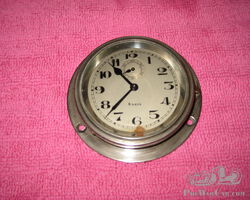 Nickel Plated 8 Day Bezel Wind Car Clock Working