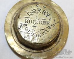 Brass Derry Coachbuilder Automobile Threaded Hubcap