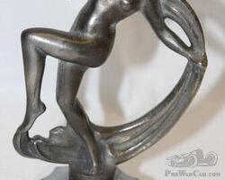 Dancing Lady Cast Iron Radiator Mascot Hood Ornament Pre WWI