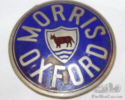Morris Oxford Motor Car Co Radiator Emblem Badge