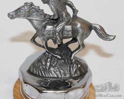 1925 Pony Express Horse and Rider Radiator Mascot Hood Ornament