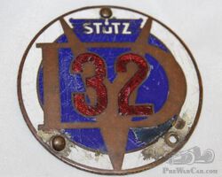 Stutz DV32 Radiator Emblem Wheel Center Badge