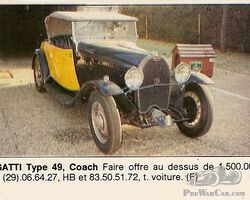 Doors and wings from a Bugatti