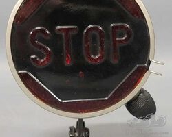 Great NOS Brass Era-1920s "STOP" Brake Light