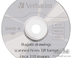 Bugatti drawings - scans on CD