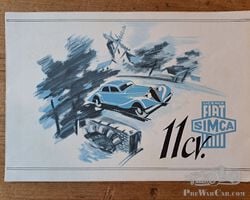 Simca (Licence Fiat) 11 CV brochure - dépliant