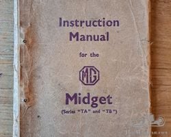 MG Midget (series TA and TB) Instruction manual