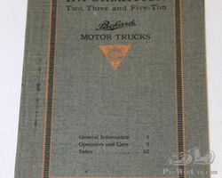 1913 Packard Motor Car Co Truck Information Manual Book