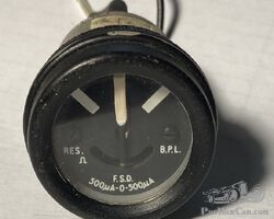 Miniature ammeter. Possibly ex. aircraft.