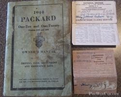 Original 1940 Packard 110/120 Owner's Manual and Registration