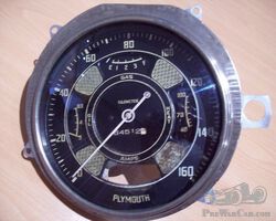 1936 PLYMOUTH 160 KPH speedometer