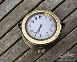 Veteran brass car clock early 20th century