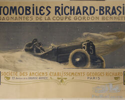 Affiche Richard Brasier 1905 d’après Henri Bellery-Desfontaine | OSENAT'RTS & CARS | Auction on April 16, 2023 - 14.00
