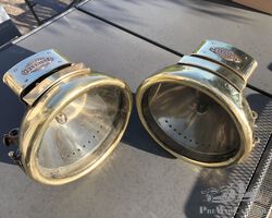 pair of BLERIOT carbide headlights 1900