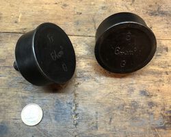Set of 2 large number 6 greasers