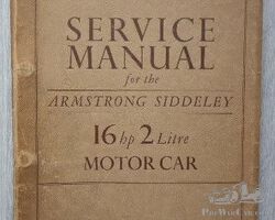 Armstrong Siddeley service manual 16 HP