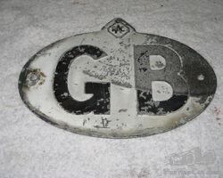 Embossed RAC Country Plate GB