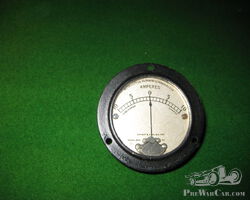 Weston Model 354 Flange Mounted Ammeter 10-0-10 amps.
