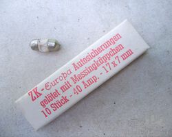 Porcelain fuses 17x7 mm 40 Amp