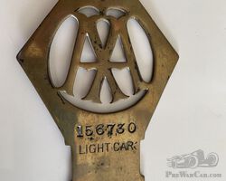 A A Light Car Badge