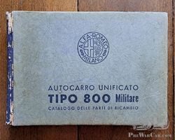 Alfa Romeo Tipo 800 Militare 'Catalogo delle parti di ricambio' / parts catalogue