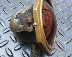 A Nice Pre-1916 Electric Tail Light With Octagonal Brass Rim