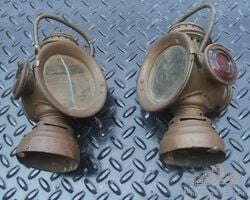 1900-1910 All Brass Neverout Side/Tail Lamps
