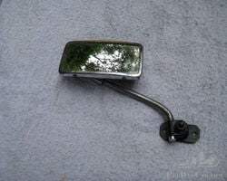 Pillar Mounted Small Rear View Mirror, Arm and Bracket.