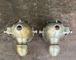Lucifer of Paris Cyclecar Oil lamps. SOLD
