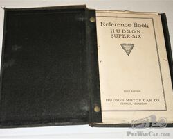 1916 HUDSON SUPER SIX INSTRUCTION BOOK