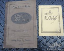 Original 1914 Cadillac Parts Book and Promotional Booklet