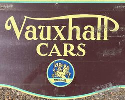 Reproduction Vauxhall Cars Sign, Double Sided