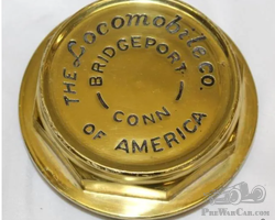 Locomobile Motor Car Co Brass Automobile Threaded Hubcap