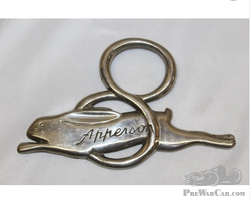 Brass Apperson Jack Rabbit 8 Radiator Script Emblem