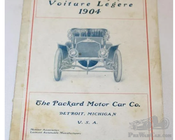 1904 Packard Motor Car Co Sales Brochure Book