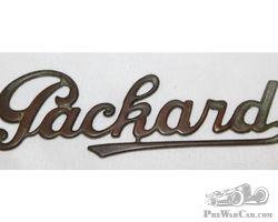 Brass Packard Radiator Script Emblem
