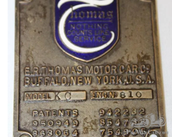 1911 Thomas Flyer Data Emblem Badge