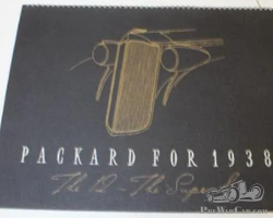 1938 Packard Motor Car Co 12 & Super-8 Sales Brochure Book