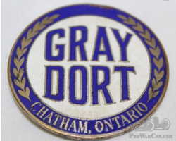 1915-1925 Gray Dort Motor Car Co Radiator Emblem Badge