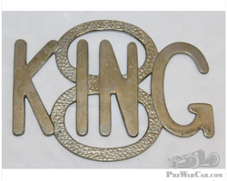 King 8 Radiator Script Emblem
