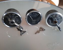 Jaeger switches and oil pressure meter