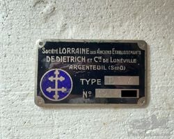 Lorraine Dietrich B3-6 number plate