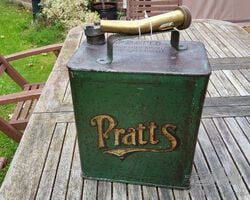 Pratts petrol can original paint pre war