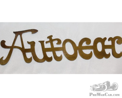 Autocar Brass Radiator Emblem Script