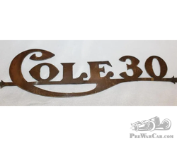 Cole 30 Brass Radiator Emblem Script