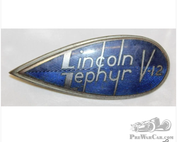 1936 Lincoln Zephyr V12 Radiator Emblem Badge