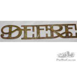 John Deere Automobile Brass Radiator Emblem Script
