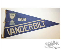 Rare 1908 Vanderbilt Cup Race Pennant Locomobile Old #16