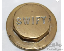 1910's Brass Swift Motor Car Co Threaded Hubcap